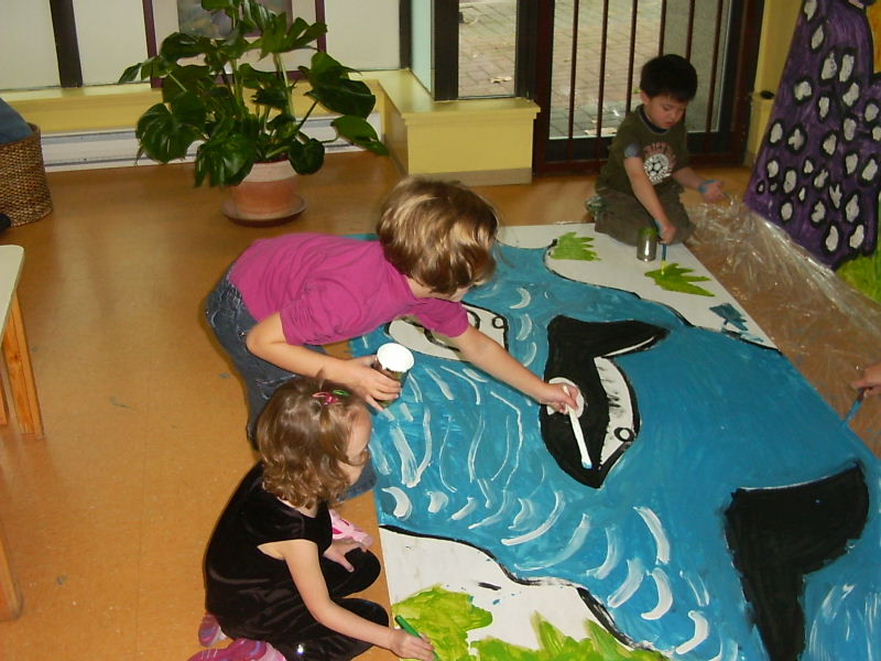 Primary Students Painting